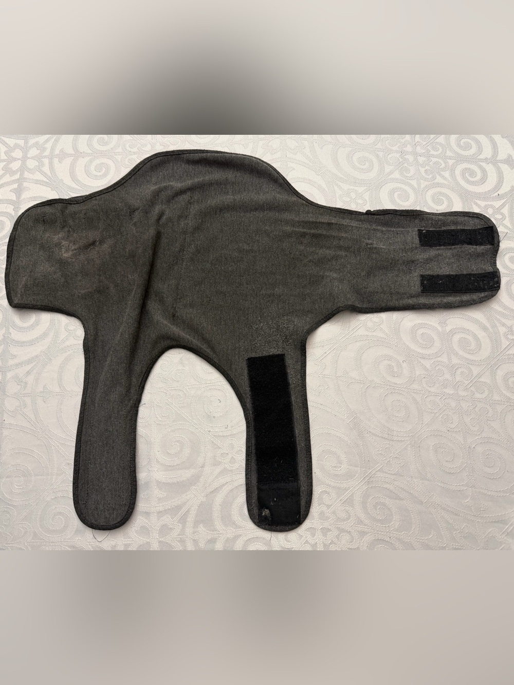 Anti-Anxiety Vest Charcoal Grey Velcro Dog Wrap/Cozy Support Garment